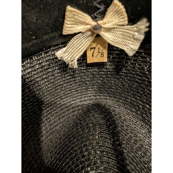 Park Royal Fedora Hat Black Paisley Band Sz 7 1/8 Vintage Style Old Hollywood - Picture 4 of 10